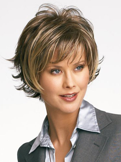 Short Sweeping Textured Layers Capless Wig - Click Image to Close