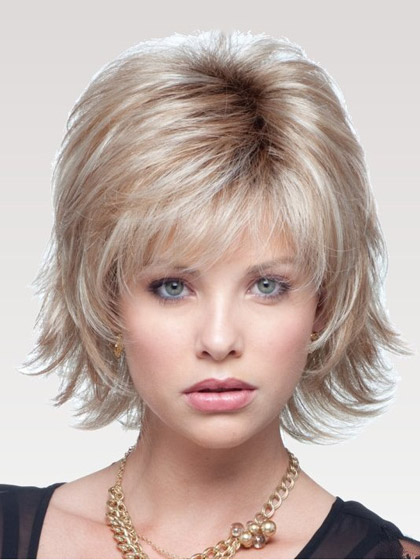 Synthetic Soft Layered Short Capless Wig - Click Image to Close