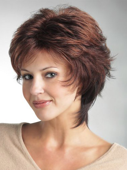 Short Straight All-Over Layered Cut Lace Front Wig