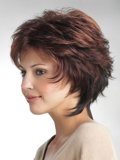 Short Straight All-Over Layered Cut Lace Front Wig