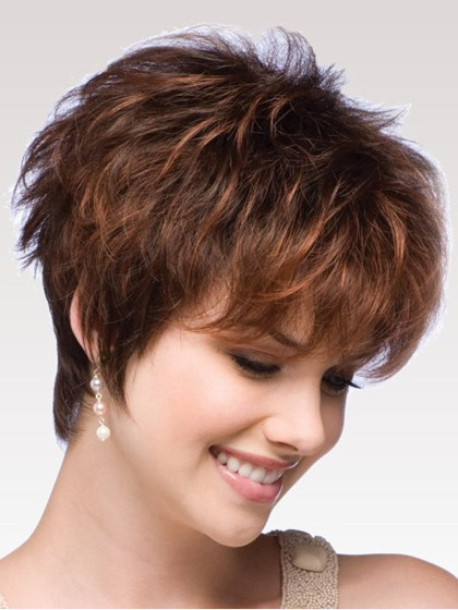 Volumized Multi-Layered Textures Short Wig - Click Image to Close