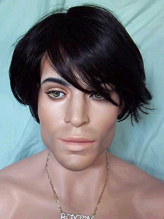 Modern Short Straight Synthetic Capless Wig for Man - Click Image to Close