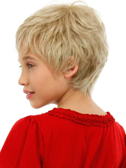 Short Shag style Front Lace Kids Wig