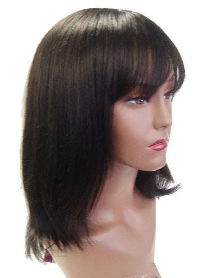 Fiona Medium Length 100% Human Hair Wig - Click Image to Close