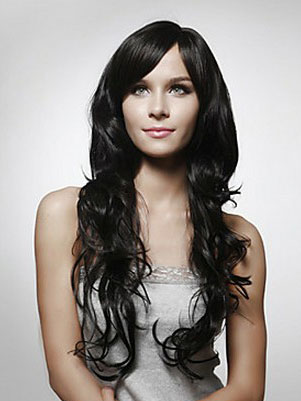 100% Human Hair Long Big Curly Wig - Click Image to Close