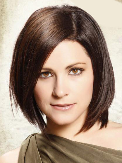 Bob Layered Hairstyle 100% Human Hair Lace Front Wig