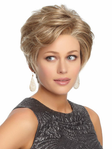 Classic Short Cut Lace Front Synthetic Wavy Wig - Click Image to Close