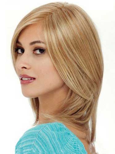 Shoulder-Length Front Lace Line Wigs