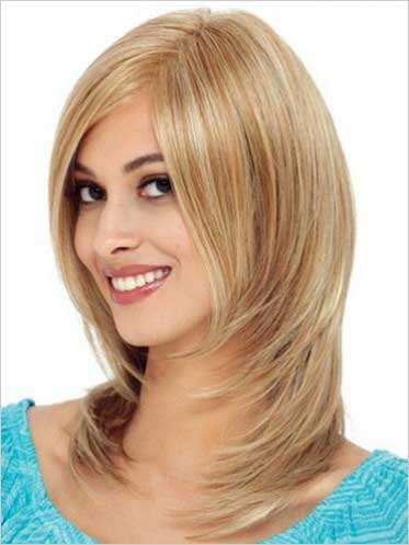 Shoulder-Length Front Lace Line Wigs