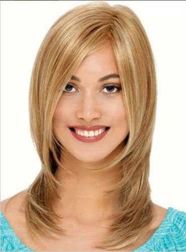 Shoulder-Length Front Lace Line Wigs