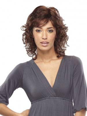 Shoulder Length Curly Lace Front Wig