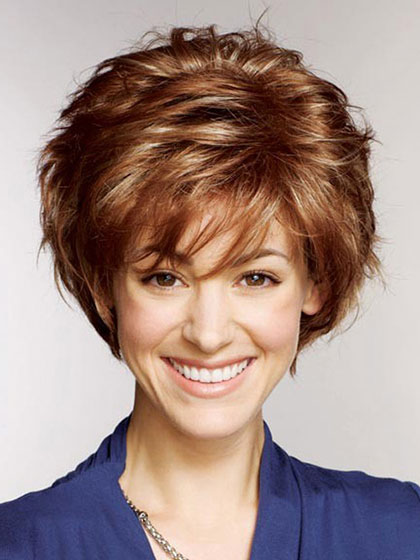 Attractive 100% Human Hair Full Lace Short Wig - Click Image to Close