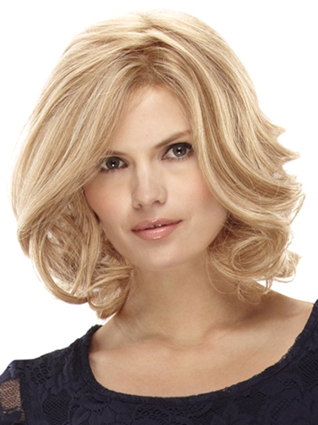 Short Curly Blond Full Lace Wig - Click Image to Close