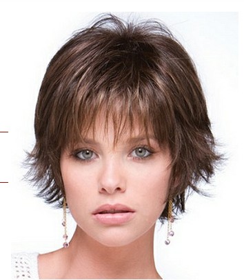 Deliberately Choppy Wispy Texture Human Hair Wig - Click Image to Close