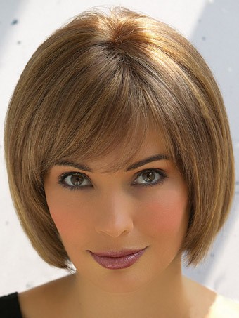 Short Straight Bob Style Remy Human Hair Wig