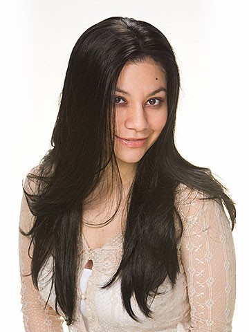 Natural Straight Long Human Hair Wig - Click Image to Close