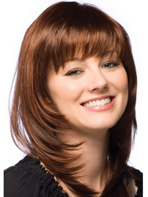 Mid-Length Soft Layers Capless Human Hair Wig