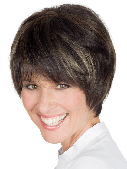 Short Cropped Fringe Remy Human Hair Wig