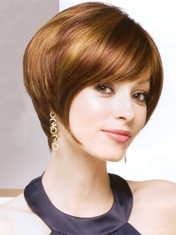 Short Layered Style Human Hair Lace Front Wig