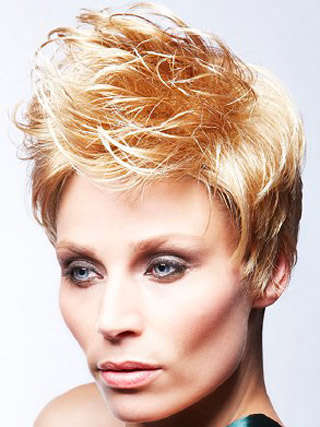 Human Hair Flattering Cropped Pixie Wig