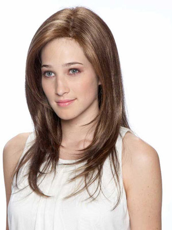 Lovey Long Full Lace Remy Human Hair Wig - Click Image to Close