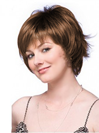 Feathered Layer Cut Short Lace Front Wig