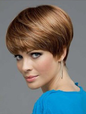 Modern Short Straight Human Hair Wig