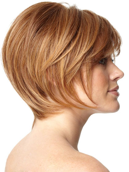 Short Soft Layers Human Hair Capless Wig