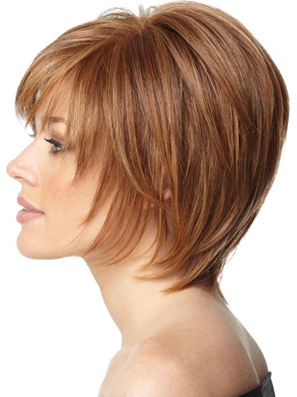 Short Soft Layers Human Hair Capless Wig