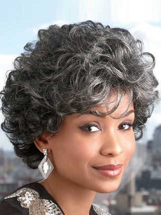 Short Curly UltraLite Grey Wig