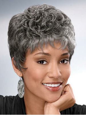 Stylish Sophisticated Grey Wig - Click Image to Close