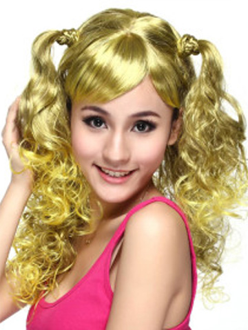 Capless Long Curly Party Wigs