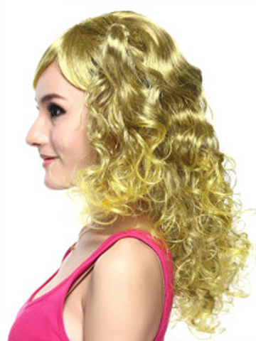 Capless Long Curly Party Wigs