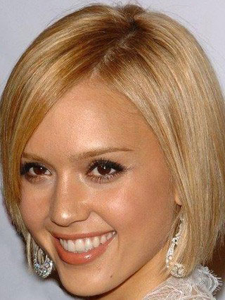 Jessica Alba Silky Straight Synthetic Full Lace Wig - Click Image to Close