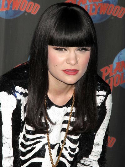 Perfect Long Straight Black Jessie J Synthetic Capless Wig for W