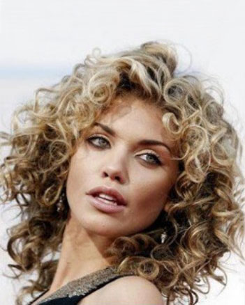 12" Annalynne Mccord Medium Curly Popular Full Lace Hair Wi - Click Image to Close