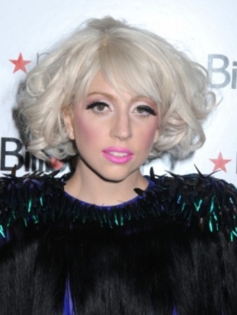 Lady Gaga Curly Bob Style Wig - Click Image to Close