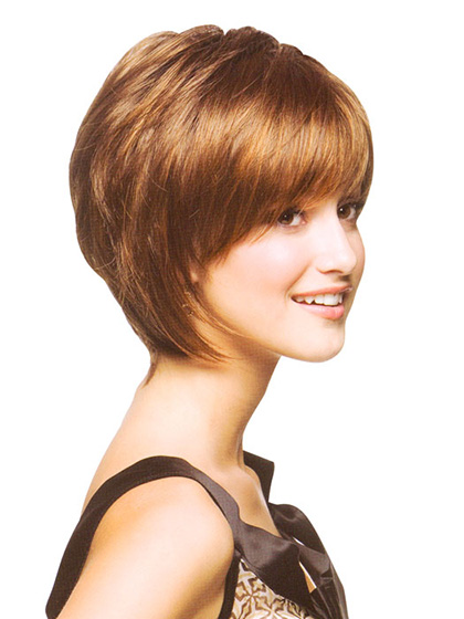 short bob wig with a perfect fringe