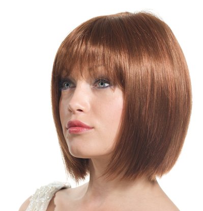 Choppy Finish Slightly Layered Human Hair Bob Wig