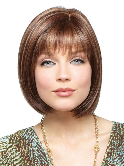 100% Remy Human Hair Full Lace Bob Wig - Click Image to Close