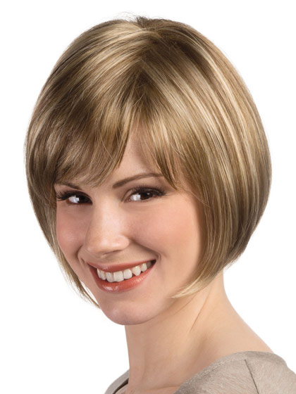 Silky Chin Length Light Blonde Bob Wig - Click Image to Close