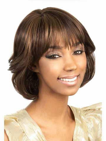 Medium Capless Wavy Synthetic Wig - Click Image to Close