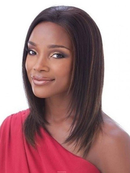 Vanessa Lace Front Shoulder Length 100% Human Hair Wig - Click Image to Close