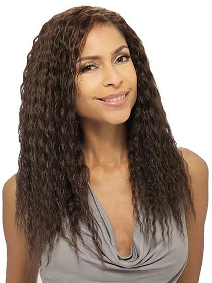 Impressive Glossy Smart Long Wavy 100% Human Real Wig - Click Image to Close