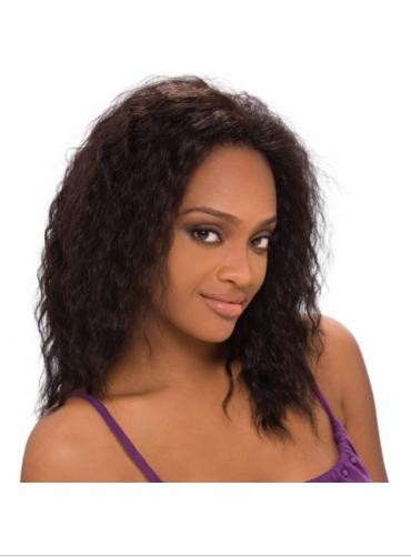 16" Remy Human Hair Curly Lace Front Wig