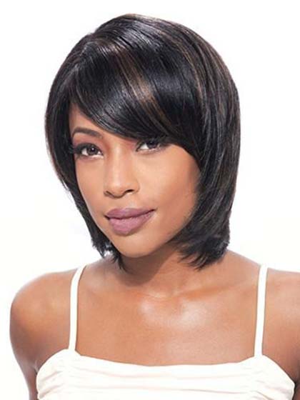 Pretty Simple Tailored Short Straight Lace Front Wig - Click Image to Close