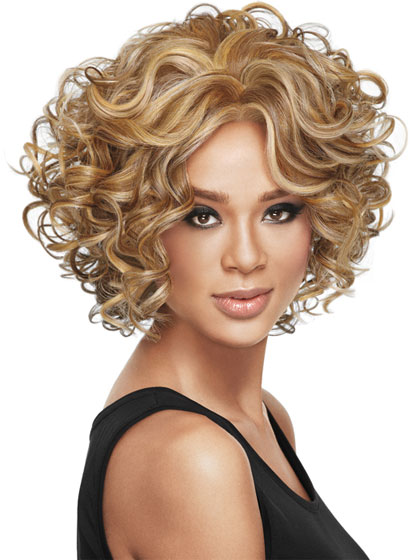 Gorgeous Curly Chin-length Synthetic Wig