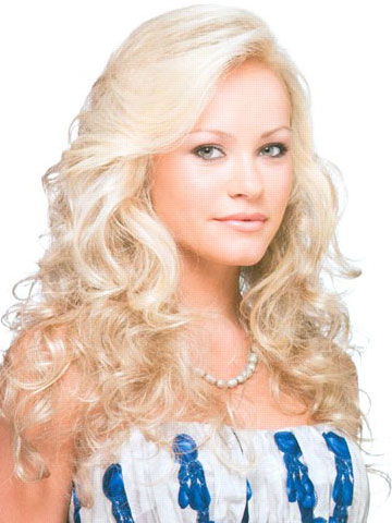 Big Curly Long Synthetic 3/4 Capless Wig