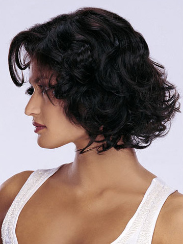 Mid-Length Wavy Human Hair 3/4 Capless Wig