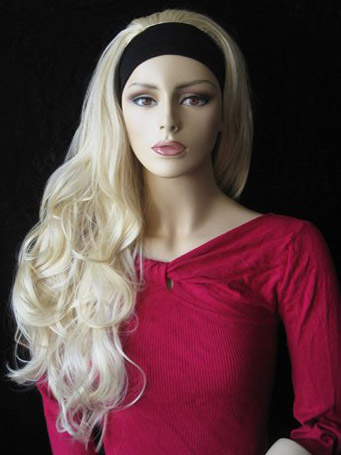 Extra Long Synthetic Tumbling Wavy 3/4 Wig